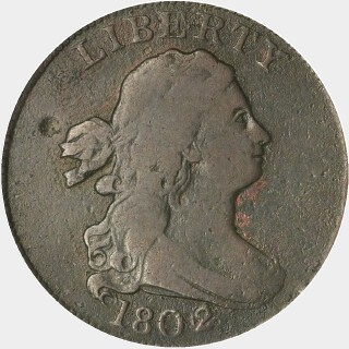 1802/0  Half Cent obverse