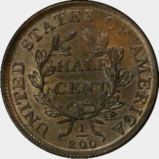 1808  Half Cent reverse