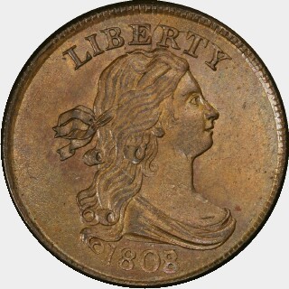 1808/7  Half Cent obverse