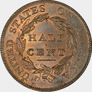 1810  Half Cent reverse
