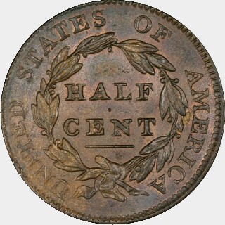 1811  Half Cent reverse