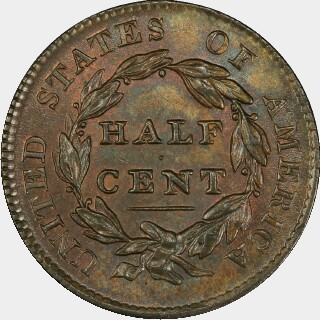 1825  Half Cent reverse
