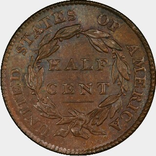 1826  Half Cent reverse