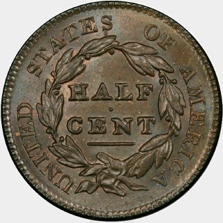 1829  Half Cent reverse
