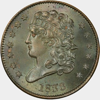 1833  Half Cent obverse