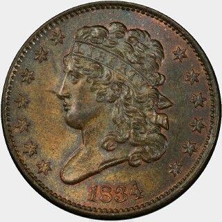 1834  Half Cent obverse