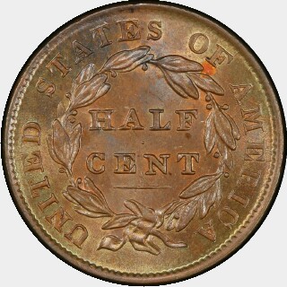 1835  Half Cent reverse