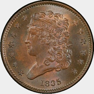1835  Half Cent obverse