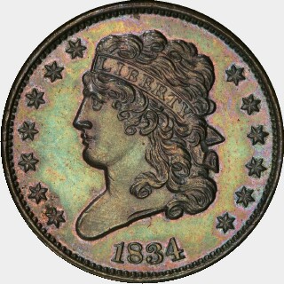 1834 Proof Half Cent obverse