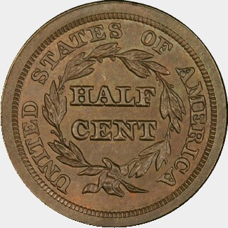 1849  Half Cent reverse