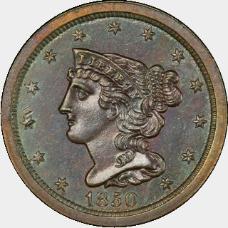1850  Half Cent obverse