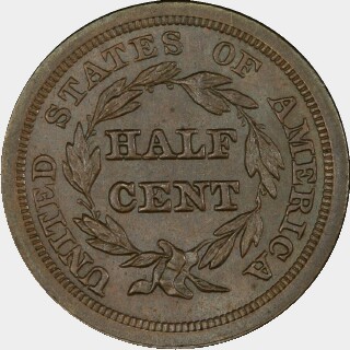 1851  Half Cent reverse