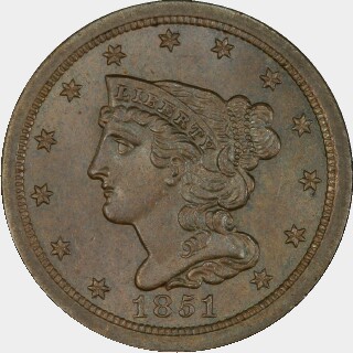 1851  Half Cent obverse