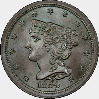 1854  Half Cent obverse