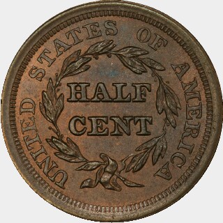 1856  Half Cent reverse
