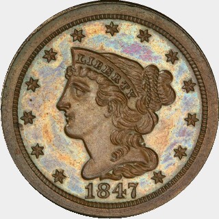 1847 Proof Half Cent obverse