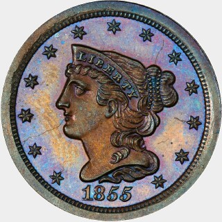 1855 Proof Half Cent obverse
