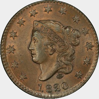 1820/19  One Cent obverse
