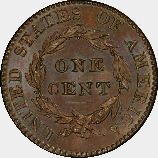 1822  One Cent reverse