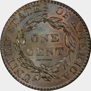 1823  One Cent reverse