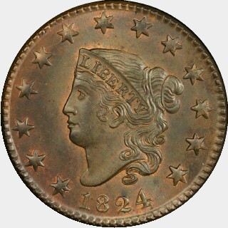 1824  One Cent obverse