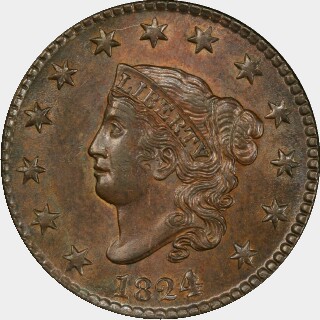 1824/2  One Cent obverse