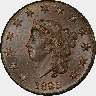 1825  One Cent obverse