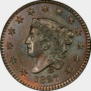 1827  One Cent obverse