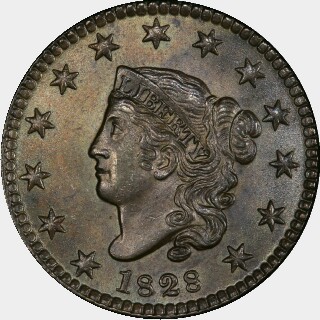 1828  One Cent obverse