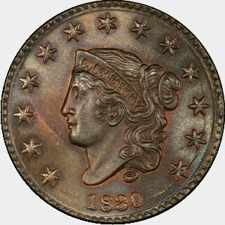 1830  One Cent obverse