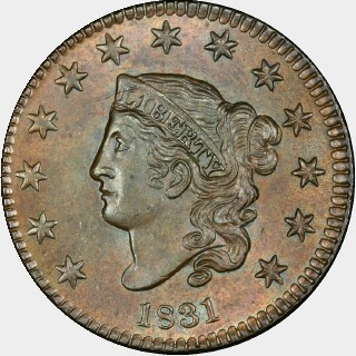 1831  One Cent obverse
