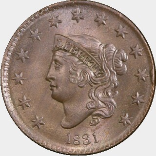 1831  One Cent obverse