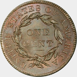 1834  One Cent reverse