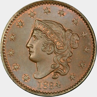 1834  One Cent obverse