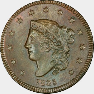 1835  One Cent obverse
