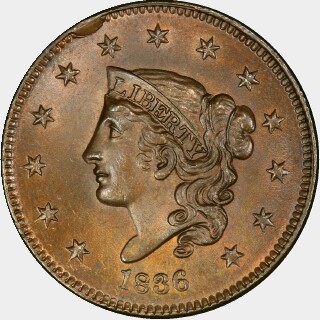 1836  One Cent obverse