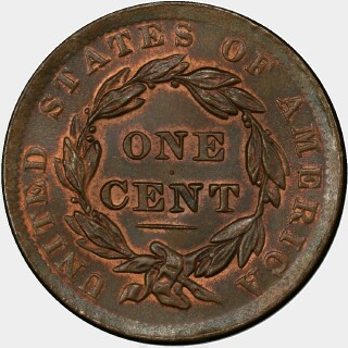 1837  One Cent reverse