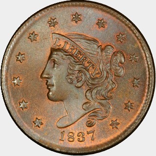 1837  One Cent obverse