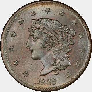 1839  One Cent obverse
