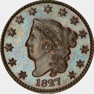 1827 Proof One Cent obverse