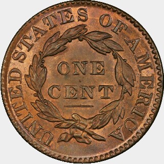 1831 Proof One Cent reverse