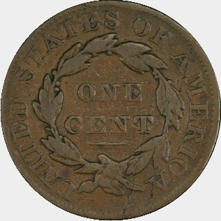 1834 Proof One Cent reverse