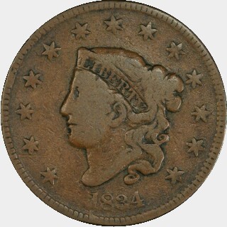 1834 Proof One Cent obverse