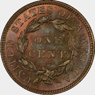 1836 Proof One Cent reverse