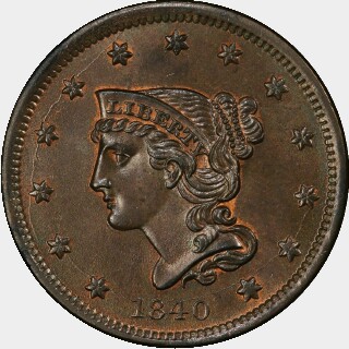 1840  One Cent obverse