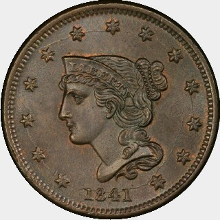 1841  One Cent obverse
