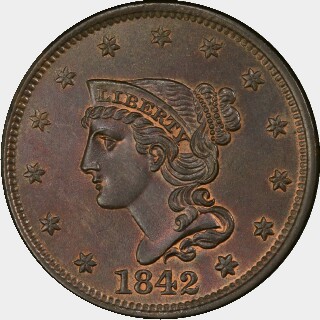 1842  One Cent obverse