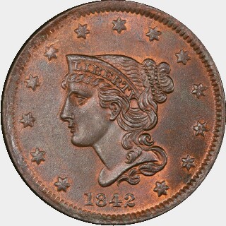 1842  One Cent obverse