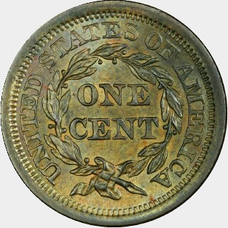 1843  One Cent reverse