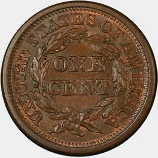 1844  One Cent reverse
